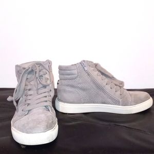 Steve Madden gray high tops.